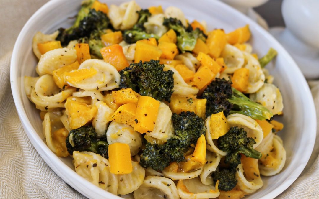 Roasted Butternut Squash and Broccoli Pasta