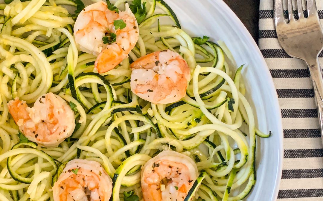 Easy + Healthy Shrimp Scampi with Zoodles
